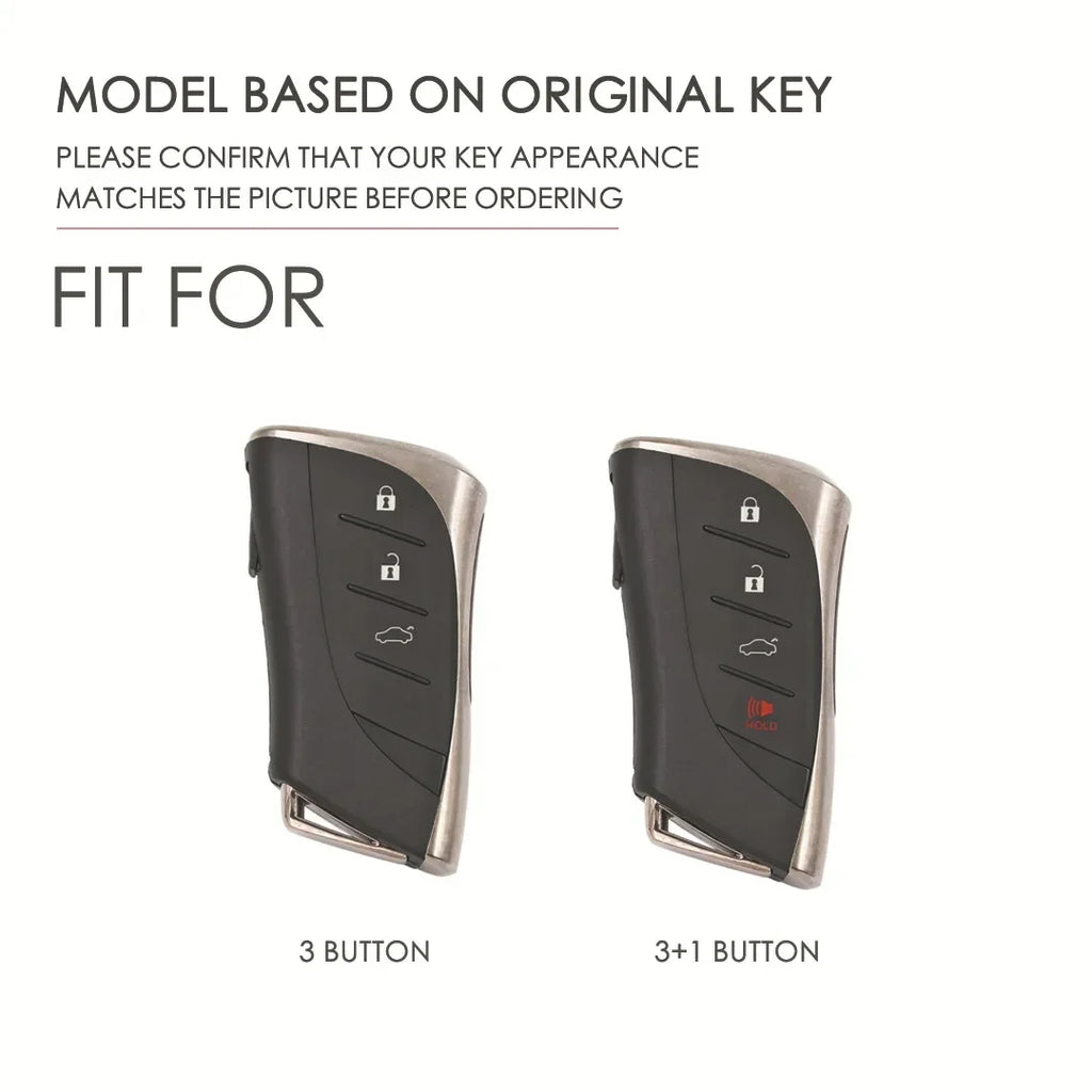 Luxury Car Key Case Cover Leather Fob Protector for LFA Lexus Ux Ux200 Ux250h Es200 Es300h Keyring Holder Accessories Keychain