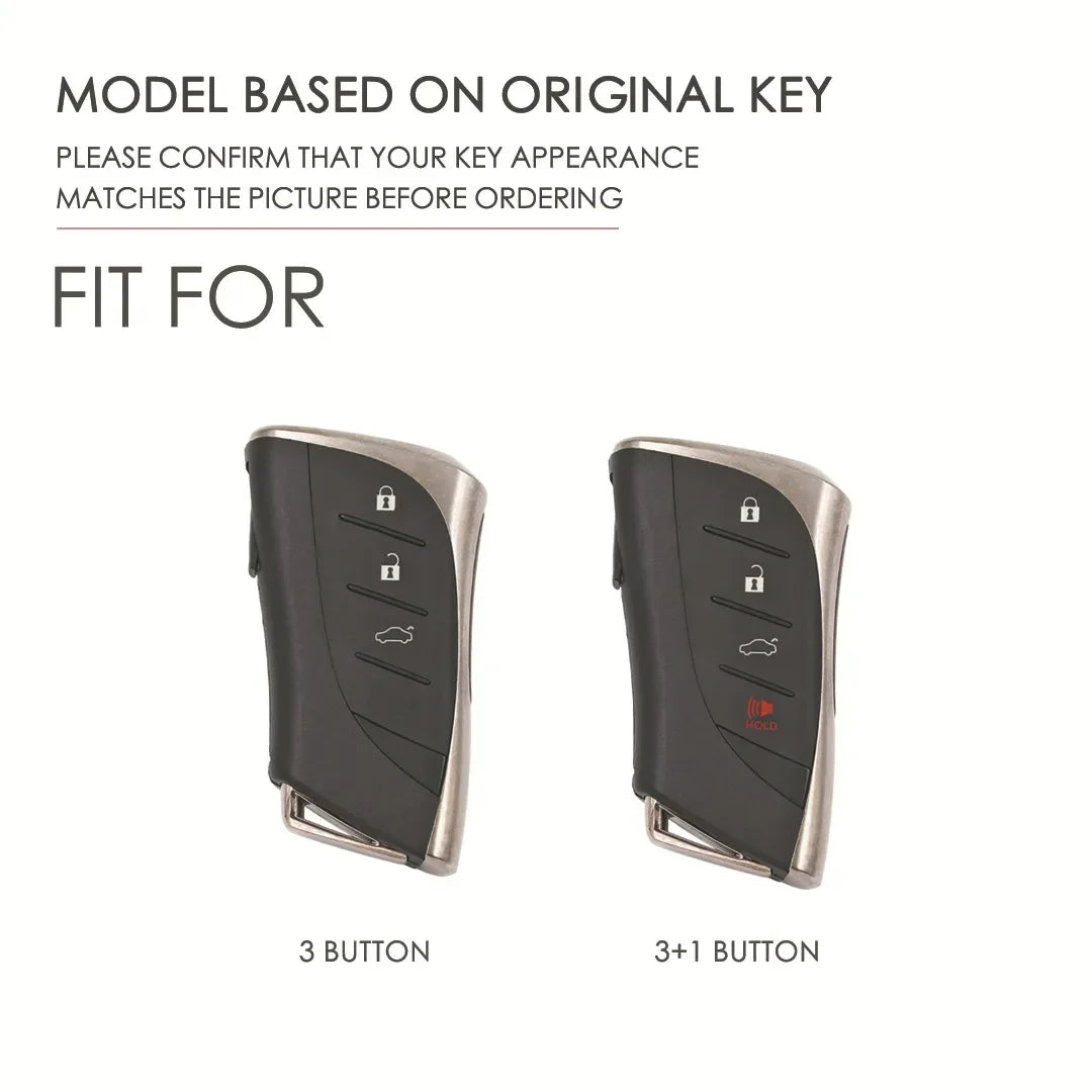 Luxury Car Key Case Cover Leather Fob Protector for LFA Lexus Ux Ux200 Ux250h Es200 Es300h Keyring Holder Accessories Keychain