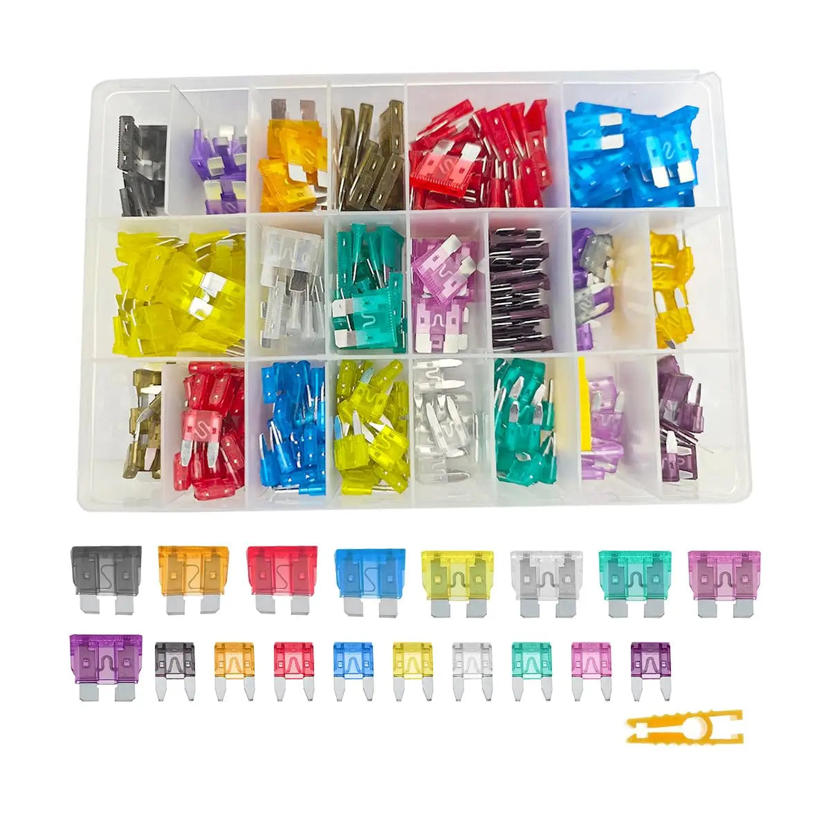 300/180/120pcs Car Blade Fuse Assortment Kit Auto Truck Automotive Medium Small Fuse Mixed Motorcycle Circuit Fuse With Box