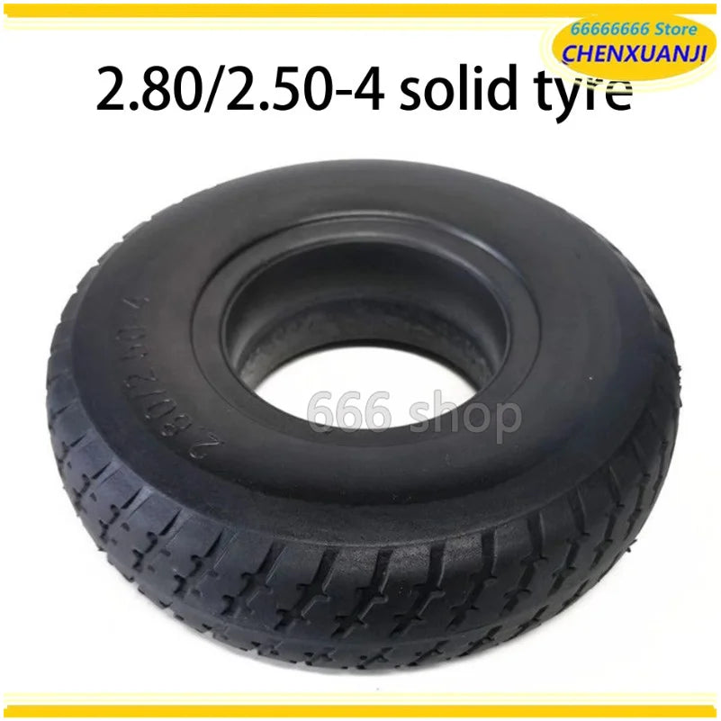 2.80/2.50-4 Solid Tire 9 Inch Tyre for Electric Scooters Trolley Trailer and Wheelchair Hand Truck
