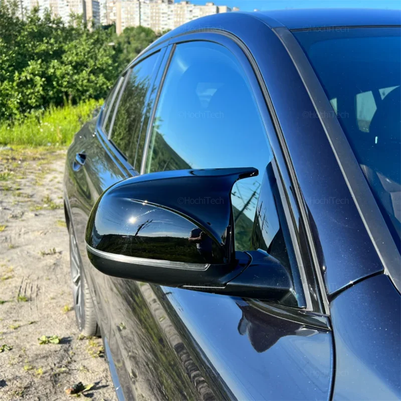 for BMW X3 G01 X4 G02 X5 G05 X7 G07 X6 G06 2018-2023 M style overlay Carbon Fiber Look Black Rearview Side Mirror cover Caps