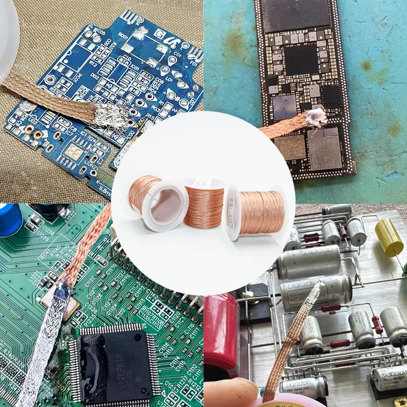 Copper Wick Solder Weld Wire 6/8/10/15/20M RoHS Solder Remove Welding Wick Electrical PCB Phone BGA Soldering Removal Braid Tool