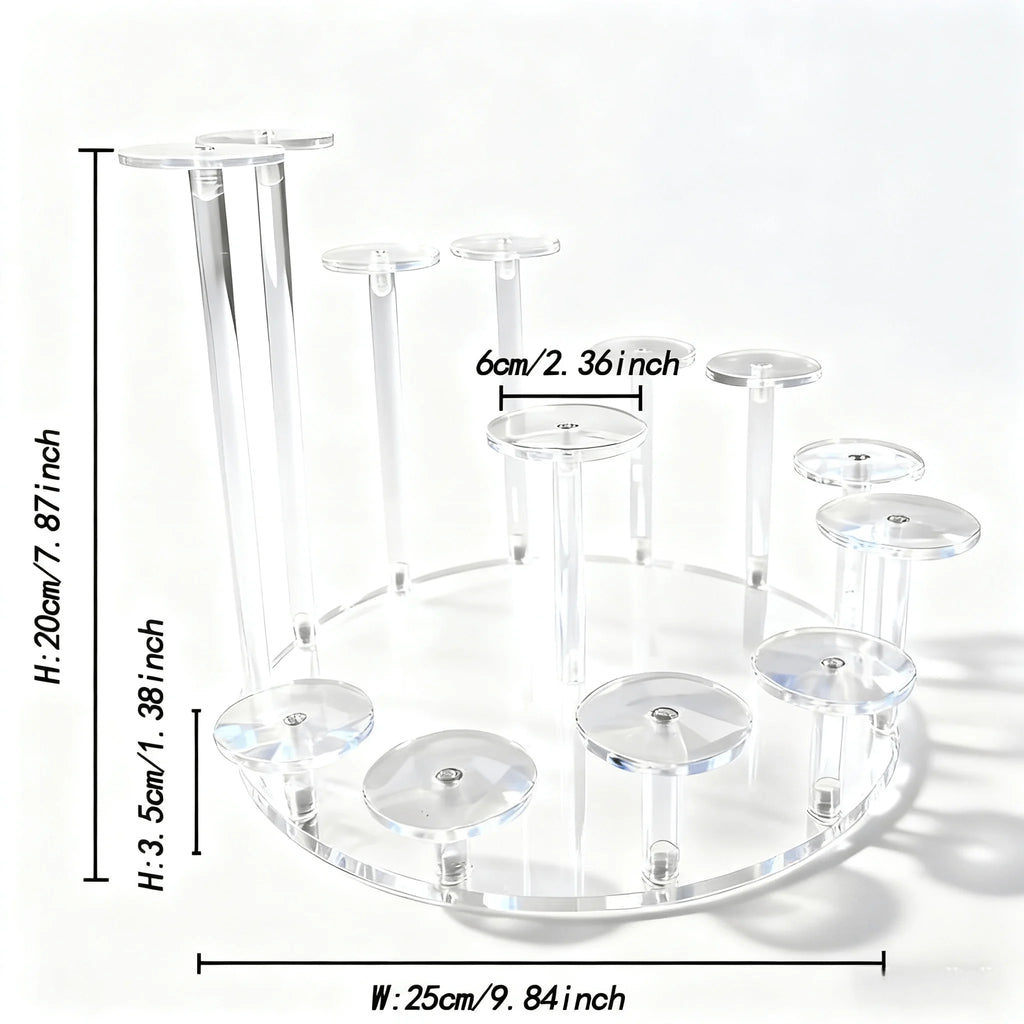 1 PC 13Heads  Acrylic Display Stand, Used For Placing Jewelry, Collectibles,  Multifunctional Display Stand For Accessories