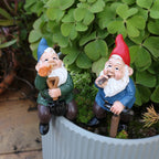 4-PCS Creative Garden Dwarf Climbing, Garden Bonsai Scene Decoration Accessories, Resin Crafts