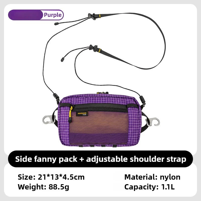 Dyneema Fiber Waist Bag 1.1L Waterproof UrltraLight Multi Pocket for Cycling Running Hiking Camping Outdoor Sports Accessories