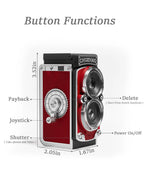 CHUZHAO Retro Mini Digital Camera  Autofocus 12MP, Portable Vlogging Camera with 1080P FHD Video, Perfect Ideal Gift