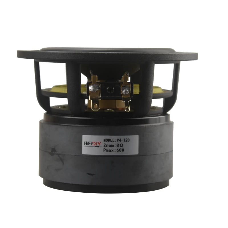 Hifi 4 Inch 120 Titanium film carbon fiber basin Pure Midrange Full frequency speaker unit 4 8OHM 60W midbass loudspeaker P4-120