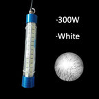 1pc 150W-300W high-power underwater fish lure light, providing large-scale underwater illumination at night to attract fish, 12V