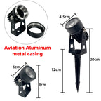 IP65 Waterproof Outdoor LED Landscape Spotlights, RGB Color Changing Remote, Aluminum, EU/US Plug