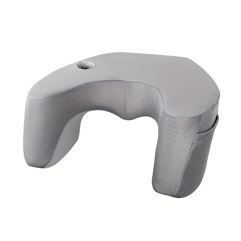 Reading Pillow for Gaming,Lap Desk & Arm Rest with Cup & Phone Holder,Laptop Support, Large Pockets,Comfortable for Work,Gaming