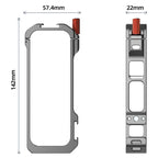 Aluminum Protective Frame for Insta360 X4 Metal Durable Housing Cage with Cold Shoe Mount for Insta 360 X4 Camera Accessories