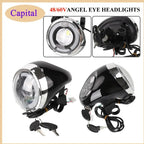 For CItycoco Angel Eyes 48/60v headlight Electric Scooter turktron electric Motorcycle Headlight China Scooter Parts