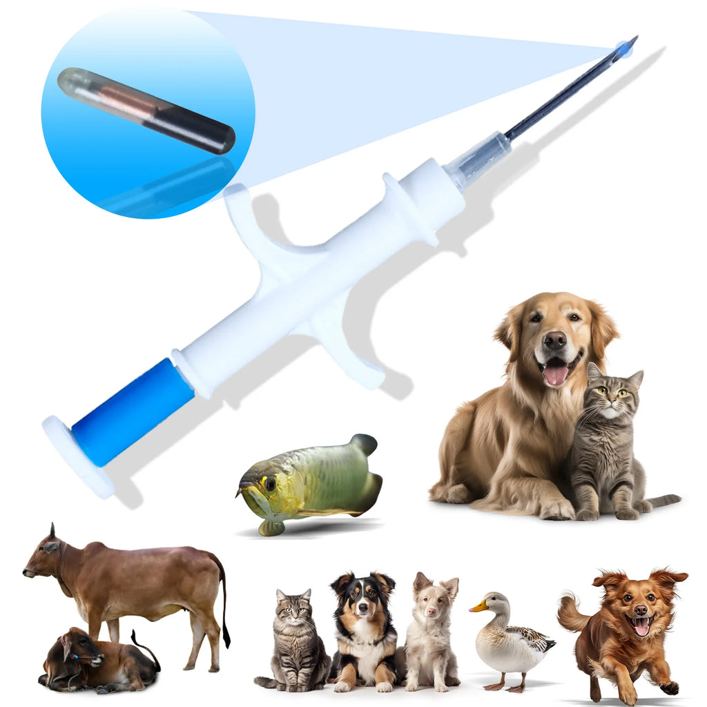 RFID Pet Microchip Tags 134.2kHz EM4305 for Cats & Dogs, ICAR, 20pcs, 3 Sizes