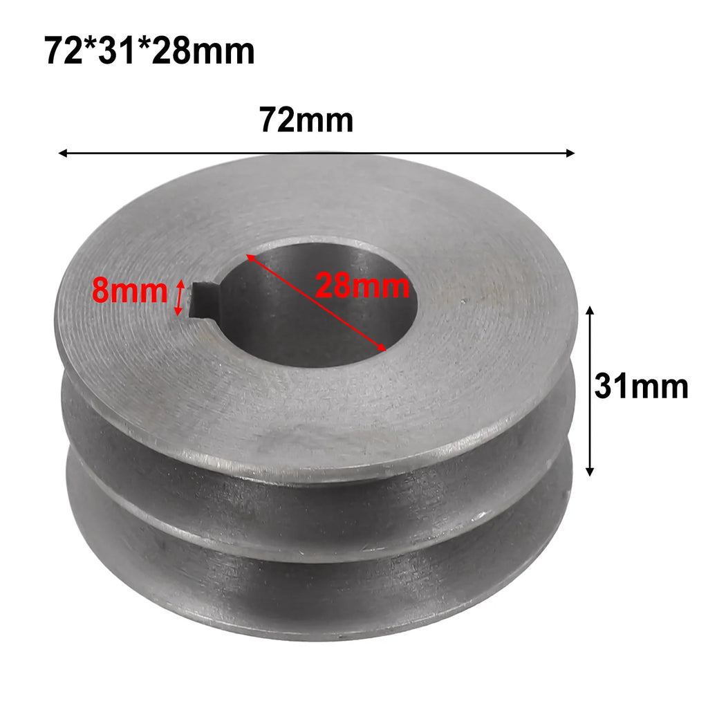 For A Type V Belt V Belt Pulley Dia 50mm 100 Cast Iron Double Slot Pulley Power Tool Accessory V Belt Pulley A Type