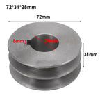 For A Type V Belt V Belt Pulley Dia 50mm 100 Cast Iron Double Slot Pulley Power Tool Accessory V Belt Pulley A Type