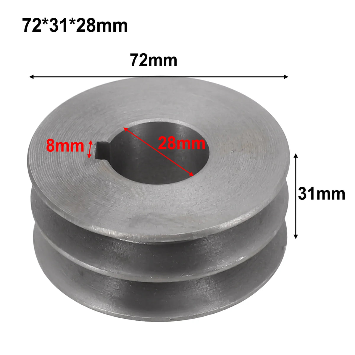 For A Type V Belt V Belt Pulley Dia 50mm 100 Cast Iron Double Slot Pulley Power Tool Accessory V Belt Pulley A Type