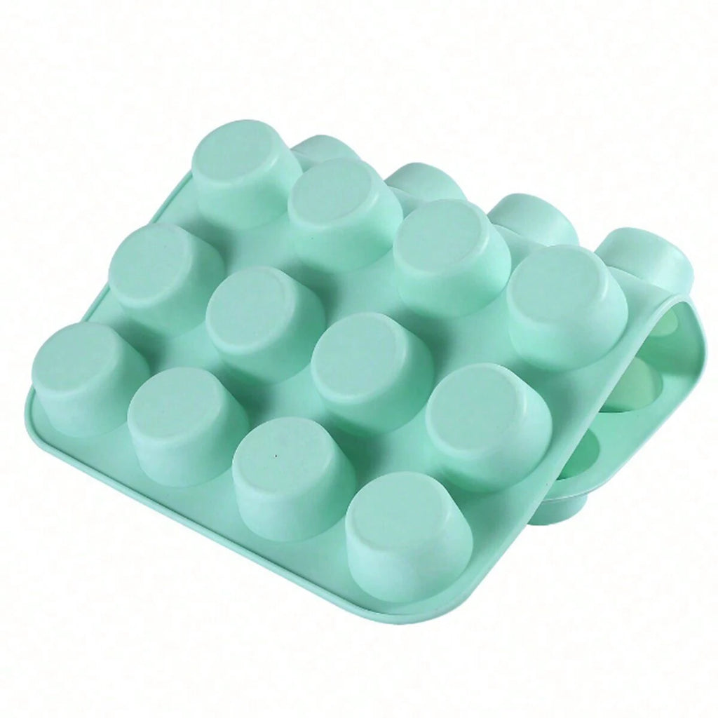 Silicone Baking Mold Tray 24-Cup Nonstick Cookie Cake Candy Mold, Blue, 1pc