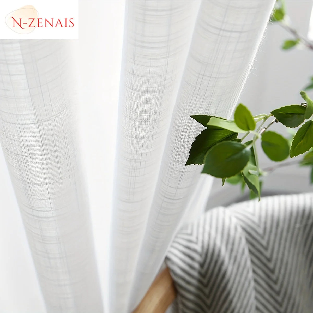 Modern Minimalist 1pc White Tulle Sheer Curtains Window Curtains for Living Room Bedroom Dining Blackout Decor Elegant Thick