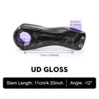 TOSEEK Carbon Stem12Degree Mountain Bike Stem 31.8mm Bicycle Handlebar Stems 70/80/90/100/110/120/130mm Black Gloss Bicycle Part