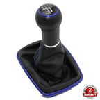 Gear Shift Knob with Leather Boot 23mm Blue Stitching for Seat Leon 2000-2001, Toledo 1999-2001