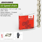 JSHOUIKE 1/6/7/8/9/10/11/12Speed  Chain Mountain Road Bike Electroplating rust prevention MTB Variable speed chain bicycle Parts