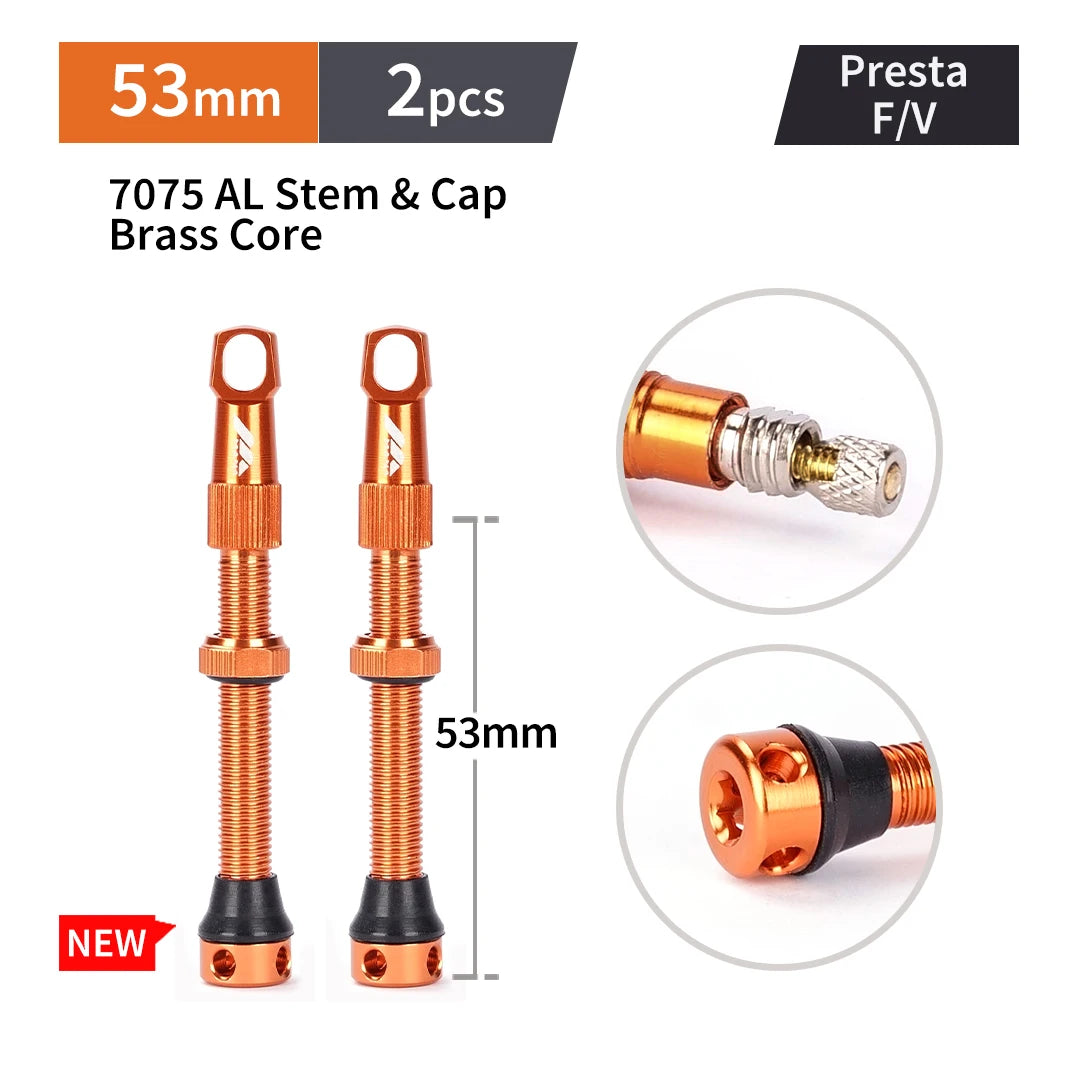 MANA 1Pair Bicycle Presta Valve 40/53/63/78/100mm 7075 Aluminum Alloy For Tubeless Road/MTB/Gravel Bike-ELITEWHEELS Valve
