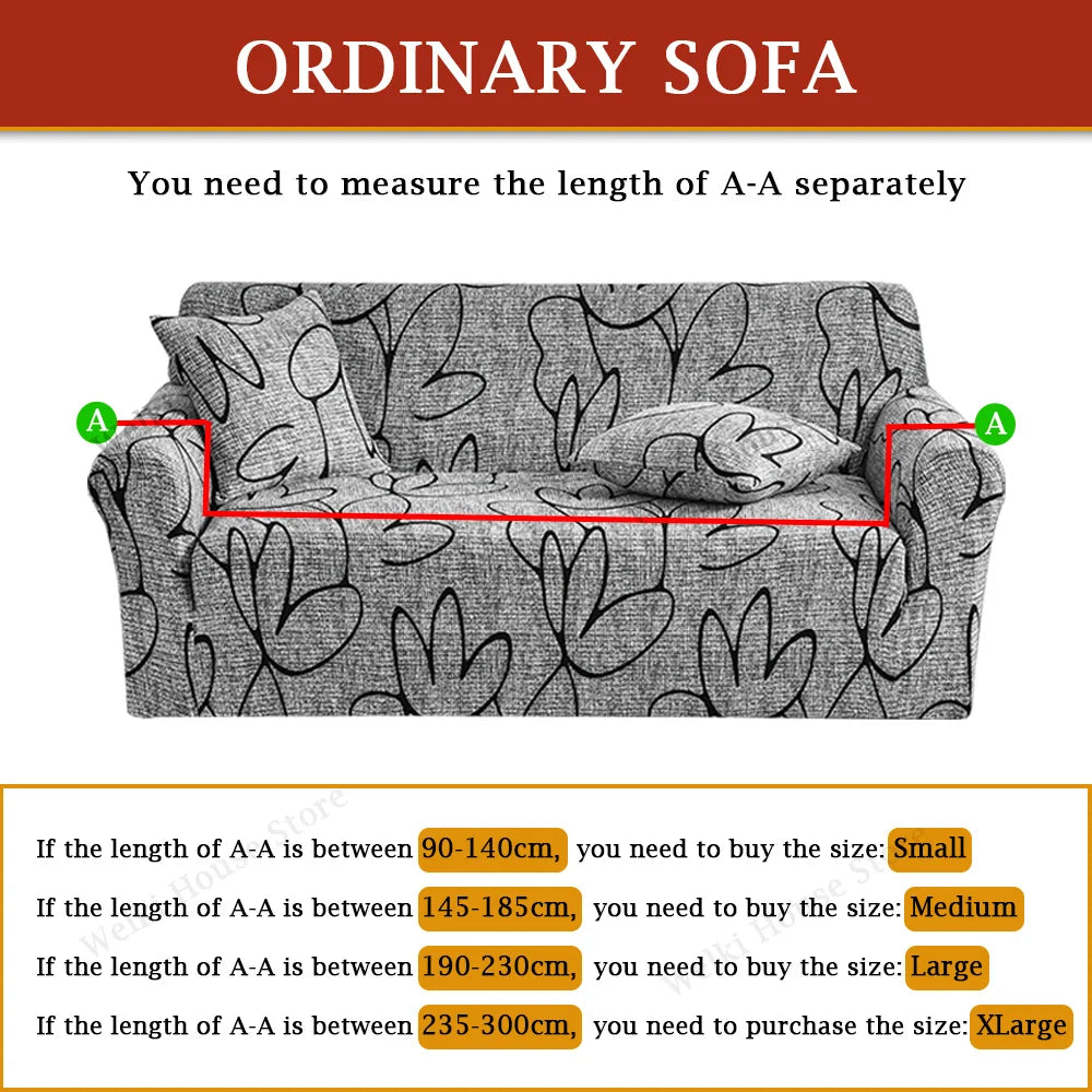 Sofa Cover for Living Room Stretch Printed Sofa Slipcover L shape Corner Sofa Covers funda sofa Elastic Couch Cover 1/2/3/4-seat