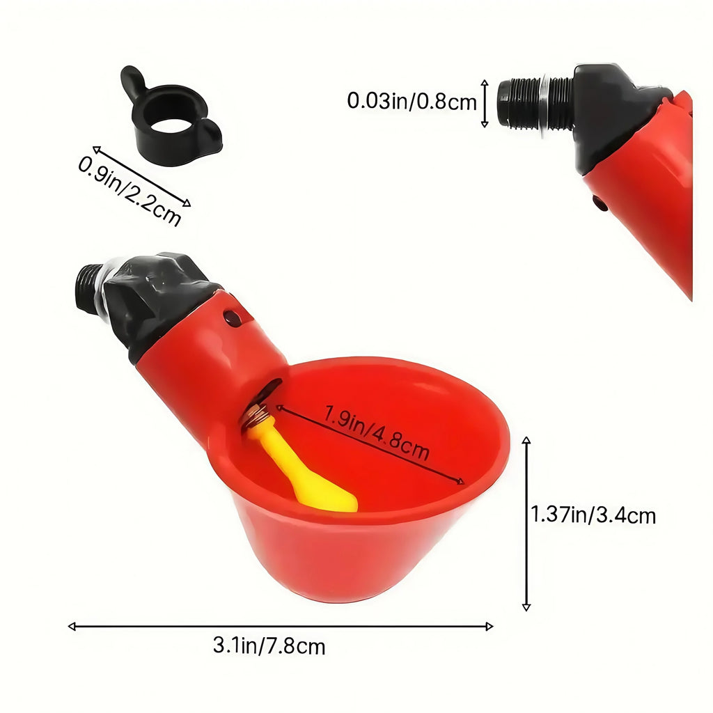20PCS Chicken Drinking Cup Automatic Drinker Chicken Feeder Plastic Poultry Waterer Drinking Water Feeder Chicks Duck Goose