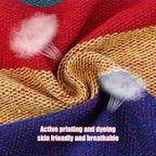 Thickened Canvas Camping Hammock Swing Chair, Anti-Rollover Striped, Blue/Orange