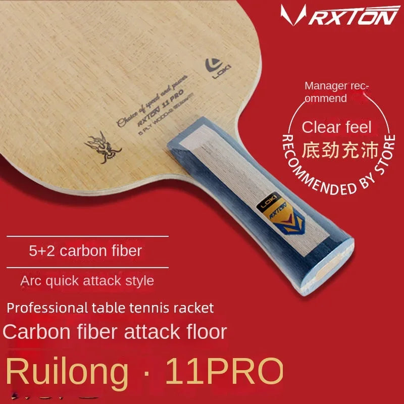 LOKI-Ryzen 11 Table Tennis Bottom Plate, Professional Grade, Thunder God Table Tennis Racket, Offensive Type 5 Wood, 2 Carbon