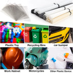 55/110Pcs Plastic Welding Kit, ABS PP PVC PE Plastic Welding Rods,304 Stainless Steel Welding Repair Mesh,Car Bumper Repair Tool