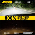 AUXITO 30000LM H15 LED Headlight Bulbs Canbus For Volkswagen VW Golf 7 6 MK3 H15 LED High Low Beam Driving Lights DRL for BMW Me