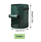 5PCs Garden Supplies Vegetable Plant Grow Bag Planting Container Bag Thicken Garden Pot  DIY Potato Grow Planter PE Cloth