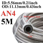 Universal AN braided fuel/oil hose line, stainless steel over CPE rubber, 1m AN10 ID 14.2mm