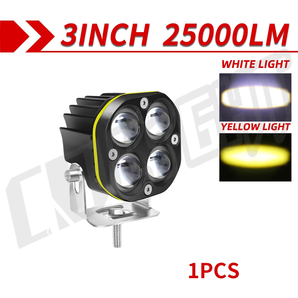 CO LIGHT 3inch Led Work Spotlights 24V 12V Headlights for Motorcycles Flood Led Bar Fog Light DRL for Car Truck 4x4 Off Road ATV