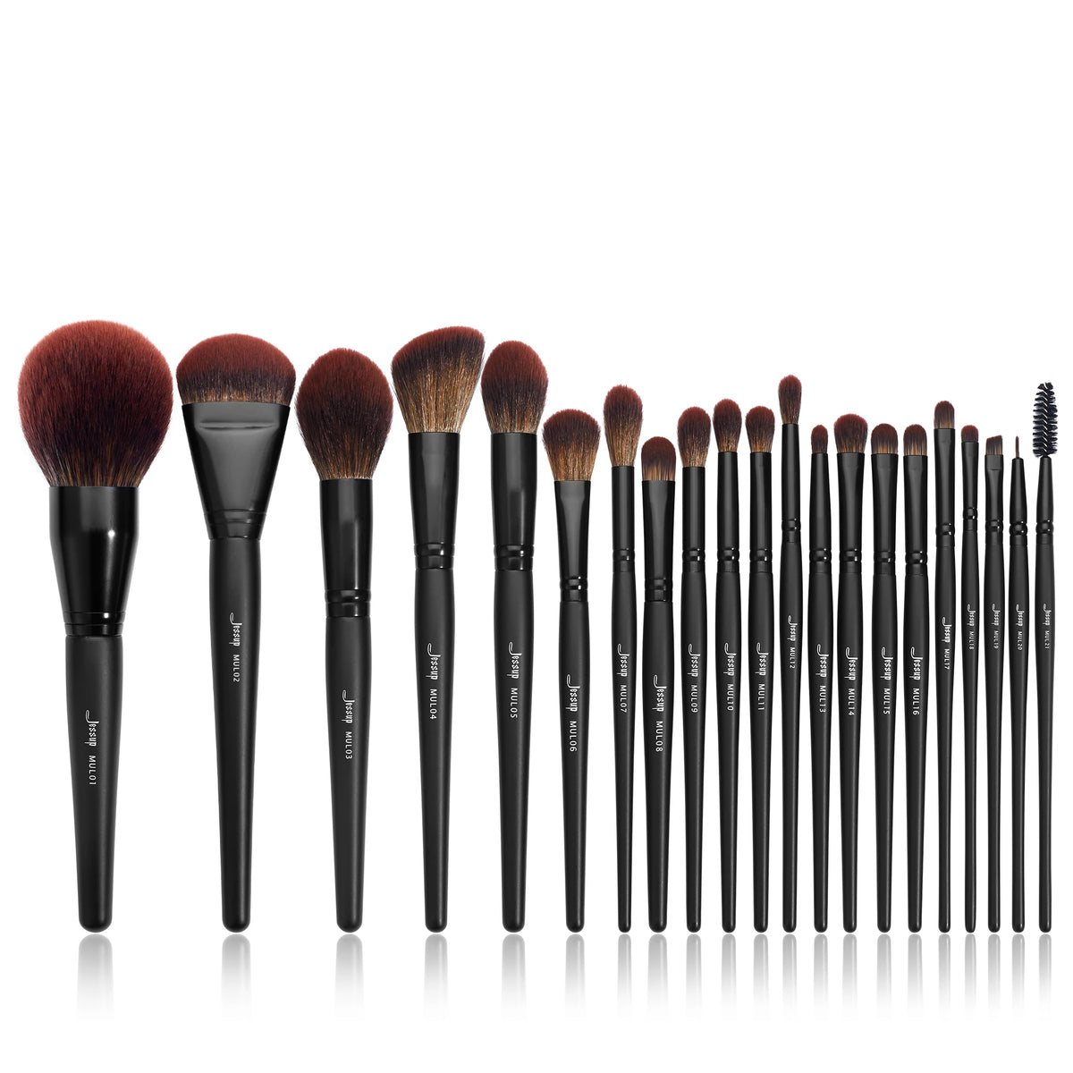 Jessup Makeup Brushes set,13/16/21pcs Premium Synthetic Big Powder Brush Foundation Concealer Eyeshadow Liner Wooden T271