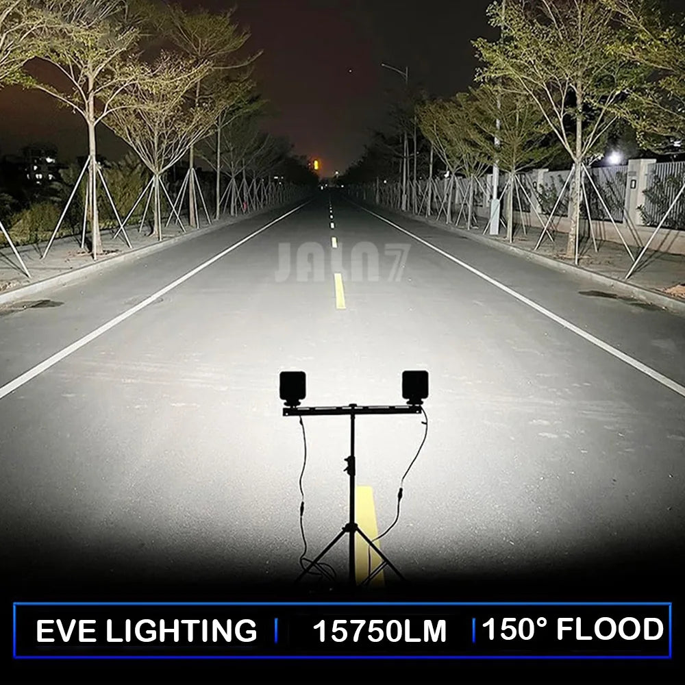 105W 5 Inch Trator Work Light 15750Lms Excavator Flood Light Offroad Lighting fits Farm Tractor Engineer Truck 12/24V