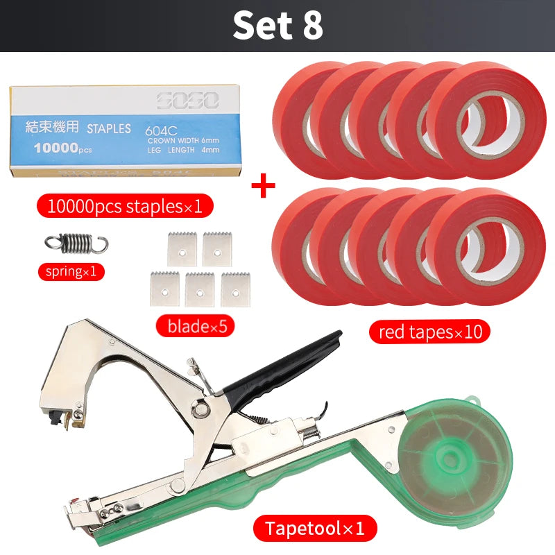 Onnfang Garden Tools Hand Tying Machine Tapetool Vegetables Tapener Black Garter Plants Plant Branch Tapes