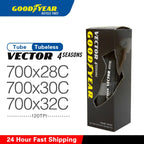 Goodyear Vector 4 SEASONS 700x25c tire Tubeless/Tube Road Bike Tire 700x28c   Clincher Foldable Gravel Cycling Tire Parts