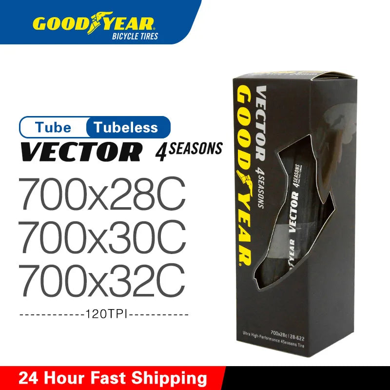 Goodyear Vector 4 SEASONS 700x25c tire Tubeless/Tube Road Bike Tire 700x28c   Clincher Foldable Gravel Cycling Tire Parts