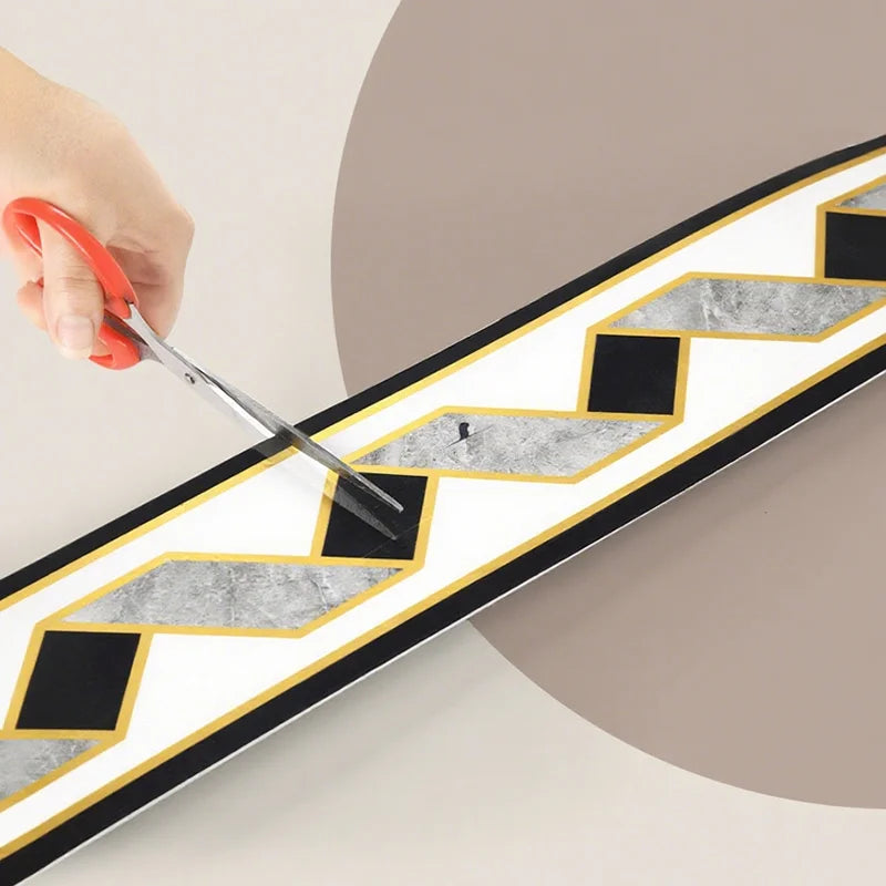 Rolled Self-Stick Baseboard Trim-Anti-Collision Waterproof Wall Waistband Sticker for Living Room Bedroom Home Decor