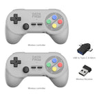 Data Frog PC07 Classic Style Wireless Game Controller, Dual Receiver, Retro Gamepad for PC DInput, Android TV, Arcade Gaming