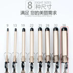 Temperature Setting Electric Hair Curler Straightener Long Curling Tong Wand 9-38mm Professional Hair Curling Iron LCD Screen