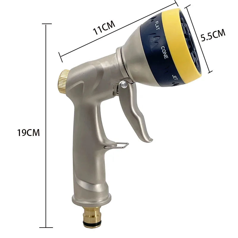 1pc Adjustable Garden Water Gun , Sprinkler Hose Nozzle , High PressureWasher , Car Wash Cleaning Tool , Lawn Watering Sprinkler
