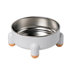 Anti-skid Pet Feeder Bowl Stainless Steel Cats Dogs Food Water Bowl Prevent Spills Messes Promotes Healthy Eating Driking Habits