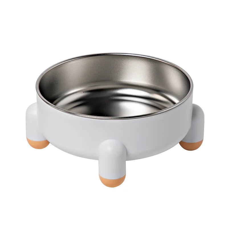 Anti-skid Pet Feeder Bowl Stainless Steel Cats Dogs Food Water Bowl Prevent Spills Messes Promotes Healthy Eating Driking Habits
