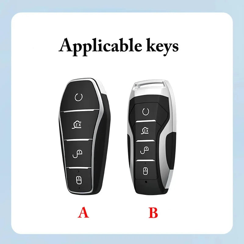 Car Zinc Alloy Key Case For BYD Atto 3 Han EV Dolphin Durable Second Song Pro Tang Dm QIn PLUS MAX Yuan Key Holder Cover Chain