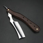 XUANFENG Folding Straight Razor, Madagascar Mahogany Handle, Hardened Steel 61-65 HRC
