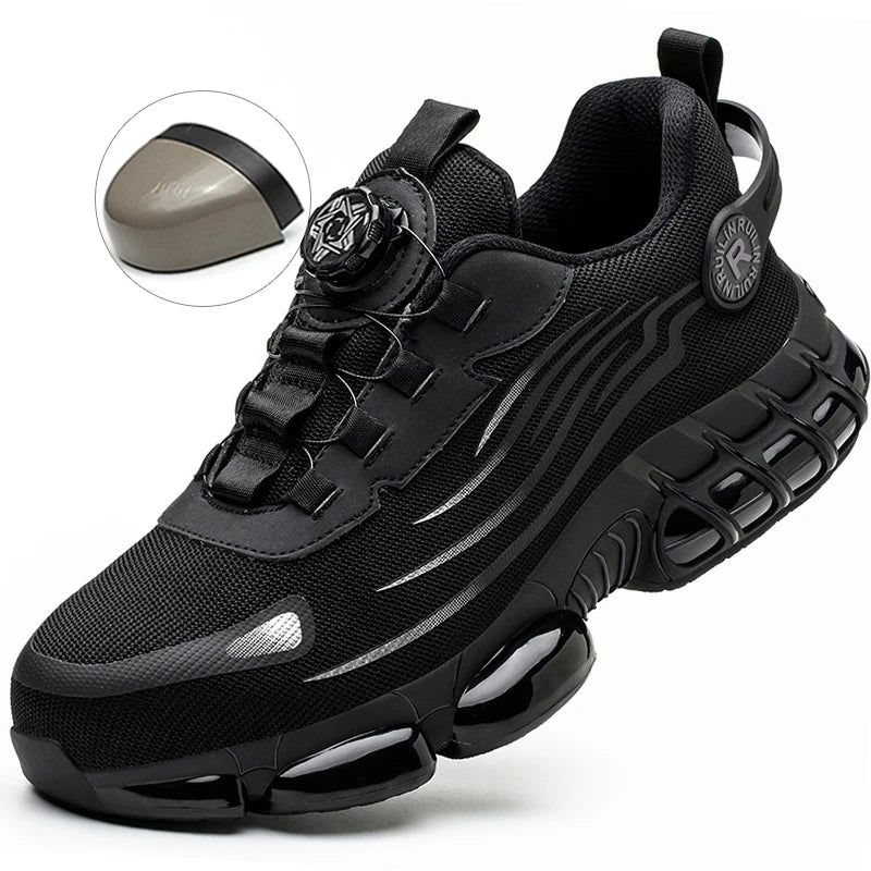 Indestructible Steel Toe Protective Safety Shoes Slip Resistant Abrasion Resistant Work Shoes Men Tough Comfortable Sneaker ﻿