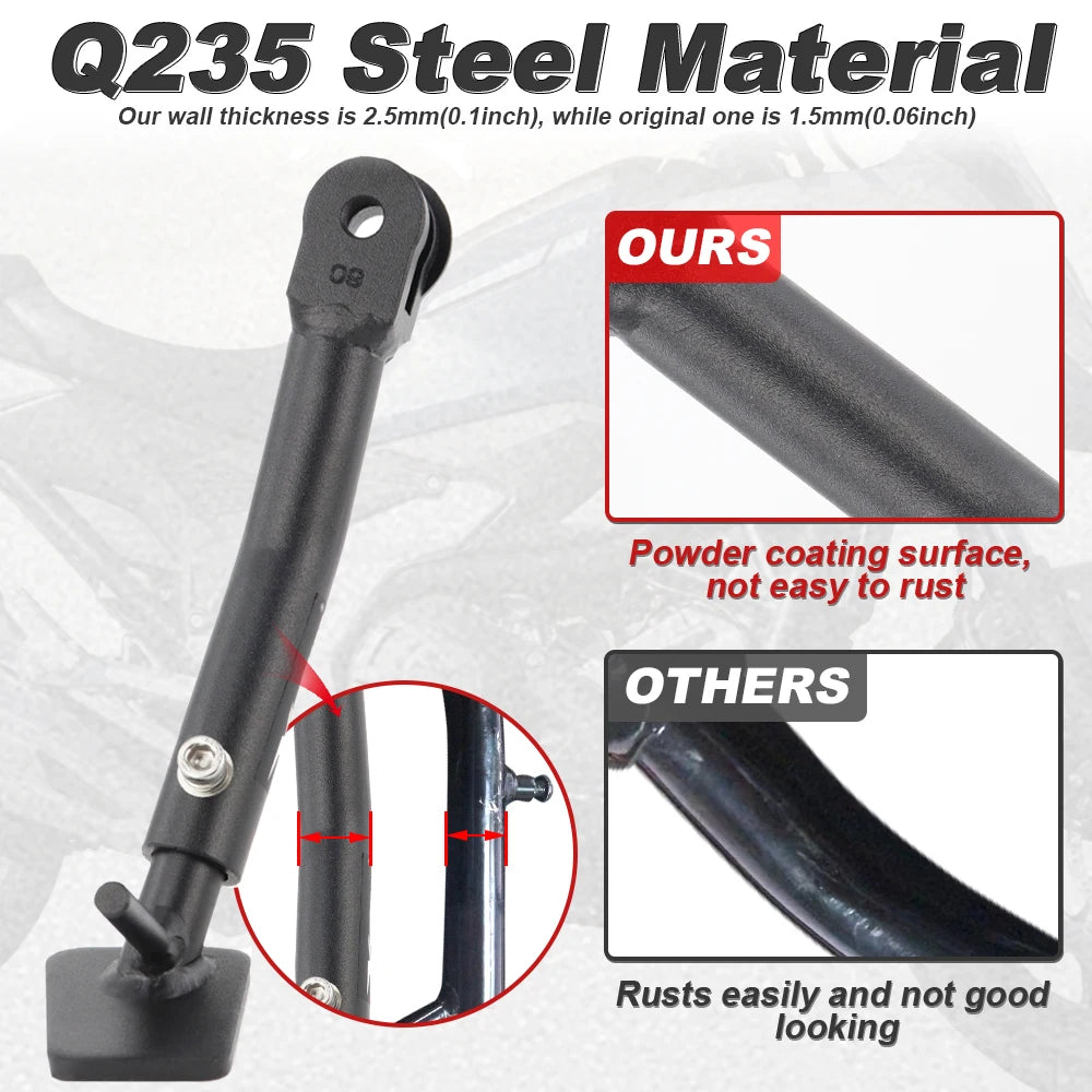 For Honda NC750X 2021 2022 2023 2024 2025 2026 Motorcycle Adjustable Kickstand Steel Side Stand Holder Parking Rack Support Foot